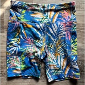 Athletic Works : tropical print bike shorts